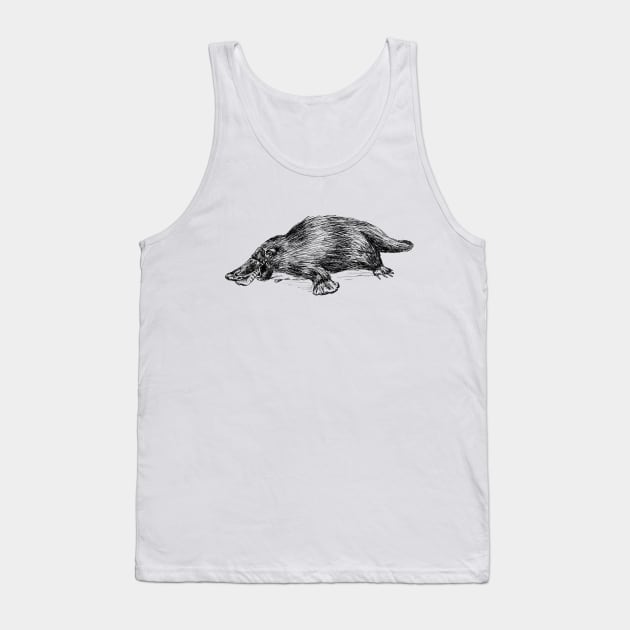 Platypus Illustration Tank Top by rachelsfinelines